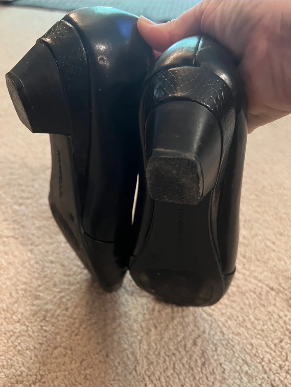 Black Women's Loafers with Silver Buckle by Marbella size 7